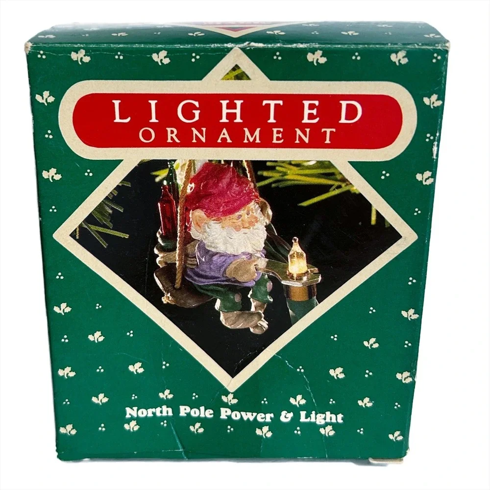 Hallmark Keepsake Ornament North Pole Power Light Elf Christmas Lineman 1987